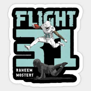 Raheem Mostert Miami Flight 31 Sticker